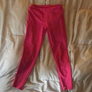 Pink Reebok athletic leggings